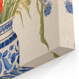 Maximalist Wall Art - Bold Floral Decor with Vibrant Red and Yellow Blooms