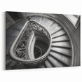 Vatican City Prints – Ornate Spiral Staircase Black and White Art
