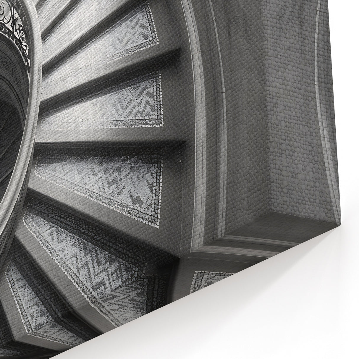 Vatican City Prints – Ornate Spiral Staircase Black and White Art