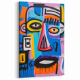 Maximalist Wall Art - Bold Abstract Face in Vibrant Colors and Patterns