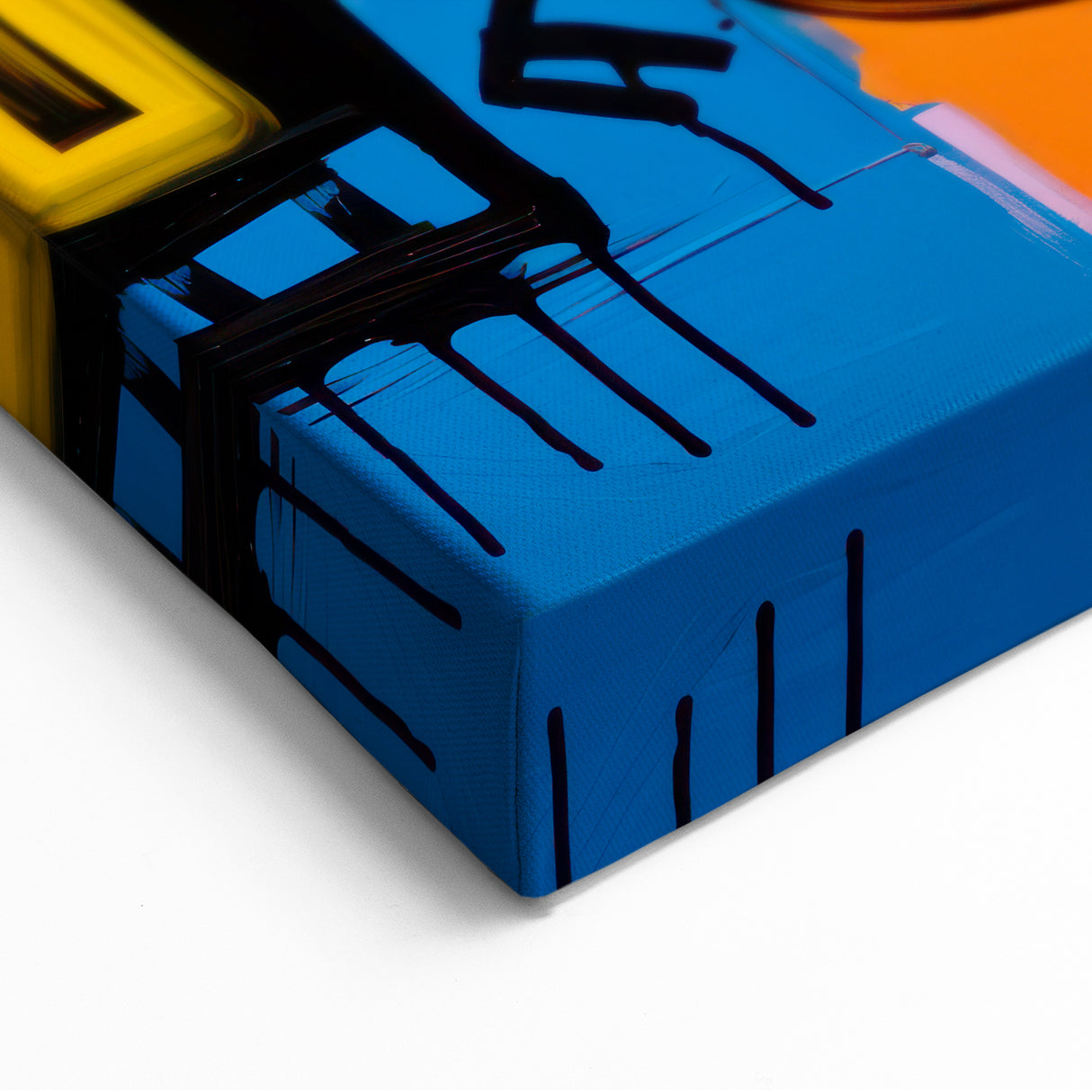 Maximalist Wall Art - Bold Abstract Face in Vibrant Colors and Patterns