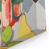Maximalist Wall Art - Bold Still Life with Fruits and Foliage in Vibrant Colors