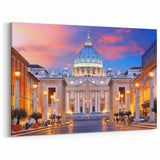 Vatican City Prints - St Peters Basilica Sunset European Scenery Art
