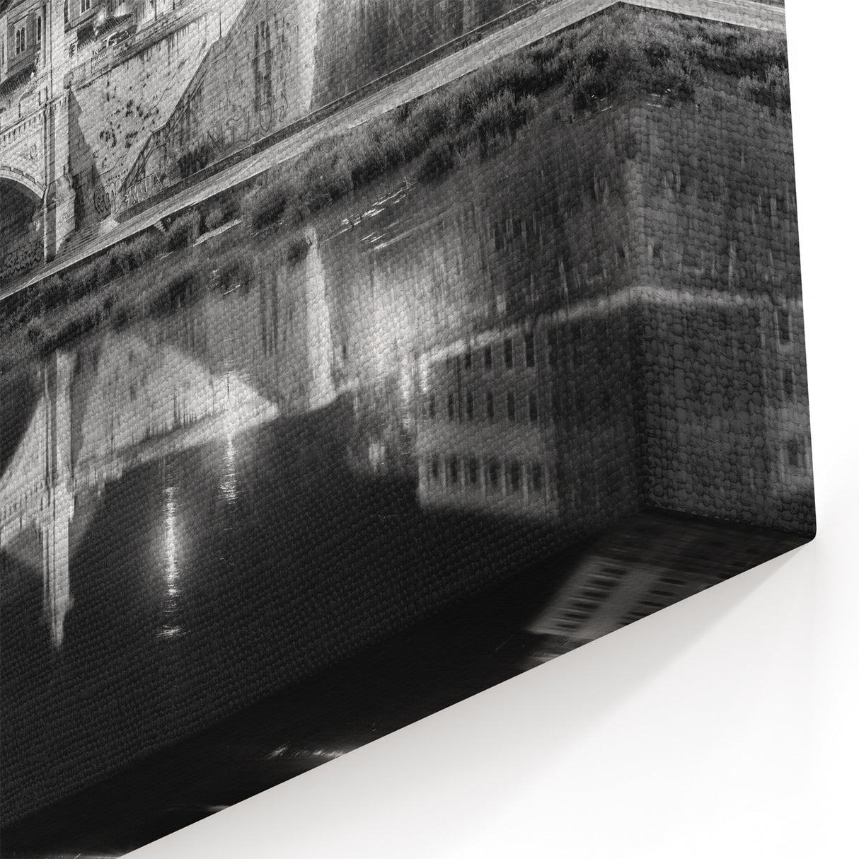 Vatican Artwork - St Peters Basilica Night View Black and White Art