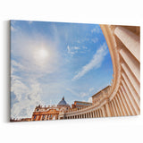 European Scenery Vatican - St Peters Basilica Sky View Canvas Art