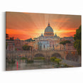 Vatican Scenery Art - St Peters Basilica Sunset Vatican City Prints