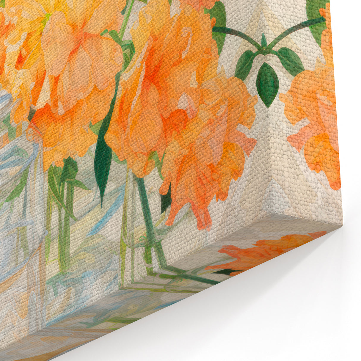 Maximalist Wall Art: Vibrant Still Life with Flowers and Oranges – Eclectic Decor