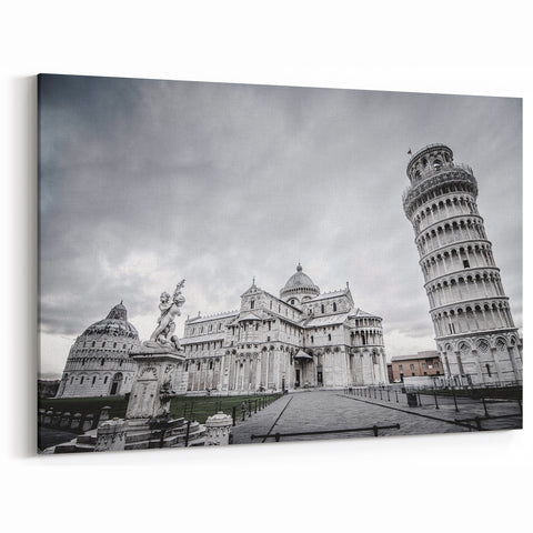 European Scenery Vatican - Leaning Tower of Pisa Landmark Canvas Art