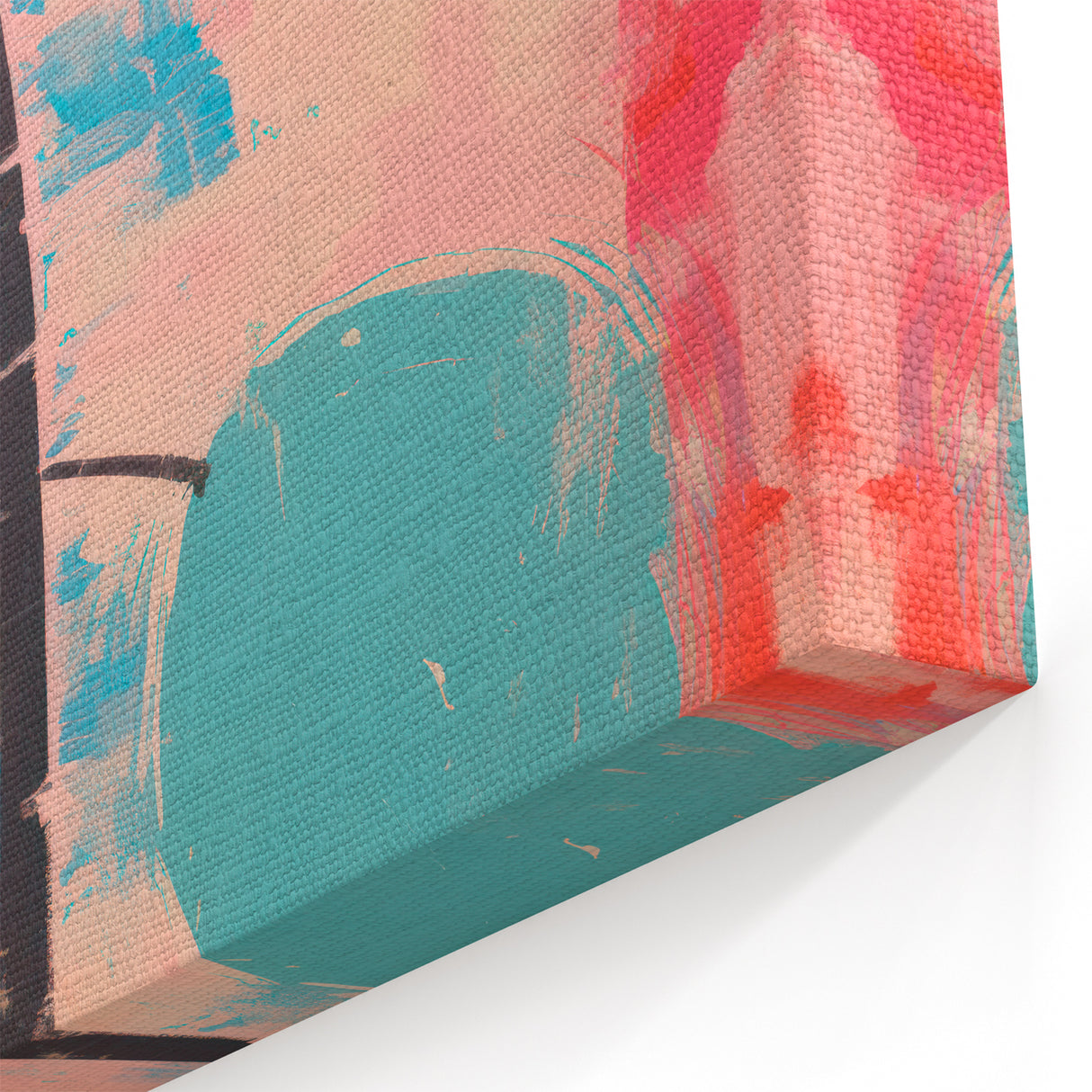 Maximalist Wall Art: Bold Abstract Fruit with Pink Background – Eclectic Decor