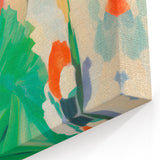 Maximalist Wall Art: Bold Woman in Green and Red for Vibrant Decor