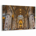 Vatican Framed Prints - St Peters Basilica Interior European Artwork