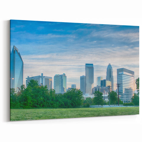 Charlotte Skyline – Vibrant Cityscape Wall Art of North Carolina