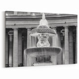Vatican Wall Art – Majestic Fountain Vatican City Prints in Black & White