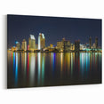 San Diego Skyline at Night – Reflections Cityscape Wall Art Décor