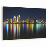 San Diego Skyline at Night – Reflections Cityscape Wall Art Décor