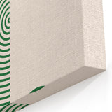 Boho Chic Wall Hanging - Green Geometric Bohemian Canvas Art Print