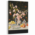 Maximalist Wall Art: Floral Still Life with Fruit for Elegant Home Decor