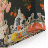 Maximalist Wall Art: Floral Still Life with Fruit for Elegant Home Decor