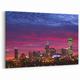 Charlotte Skyline at Sunset – Stunning Night Cityscape Wall Art