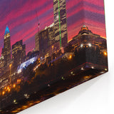 Charlotte Skyline at Sunset – Stunning Night Cityscape Wall Art