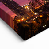 Charlotte Skyline at Sunset – Stunning Night Cityscape Wall Art