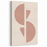 Bohemian Wall Art - Eclectic Rust Geometric Boho Canvas for Interiors