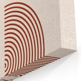 Bohemian Wall Art - Eclectic Rust Geometric Boho Canvas for Interiors