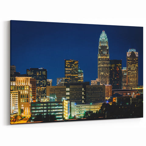 Charlotte Night Skyline – Iconic Cityscape Wall Art for Urban Decor