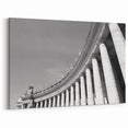 Vatican Framed Prints – St. Peter's Square Columns Black and White Art