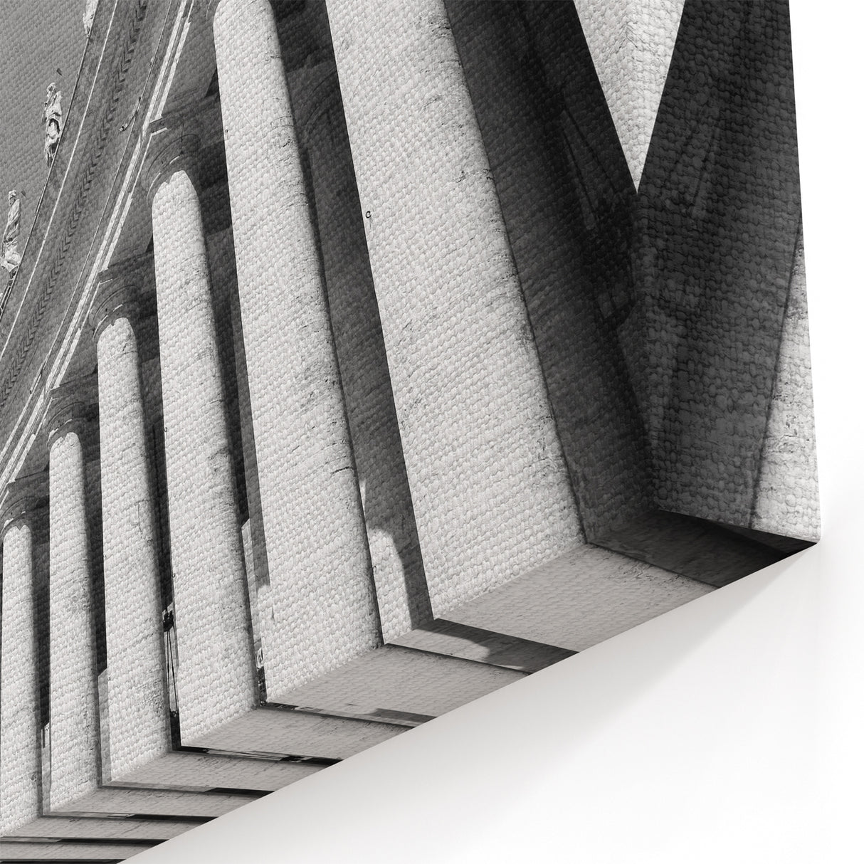 Vatican Framed Prints – St. Peter's Square Columns Black and White Art