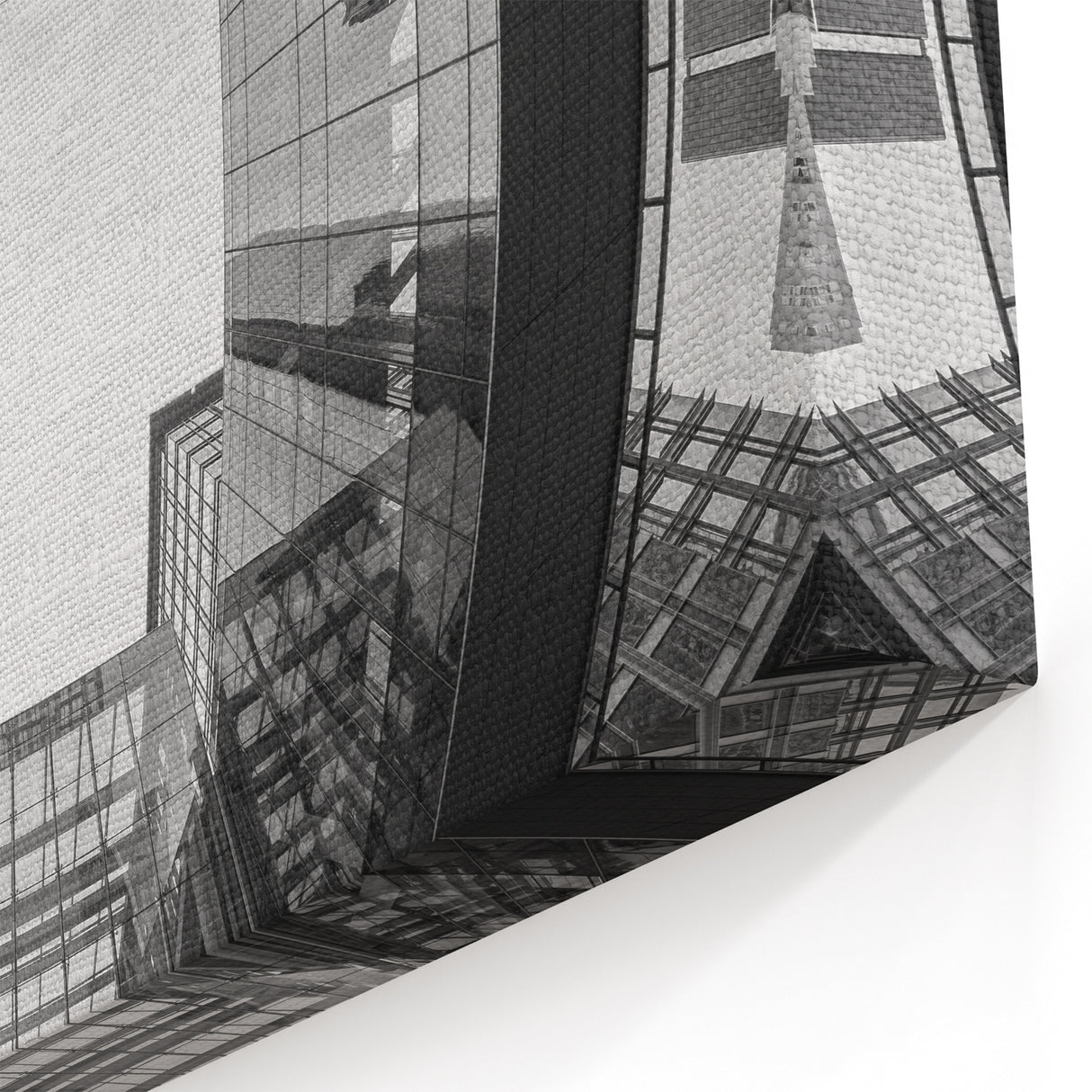 Modern Charlotte Architecture – Black and White Urban Cityscape Wall Art