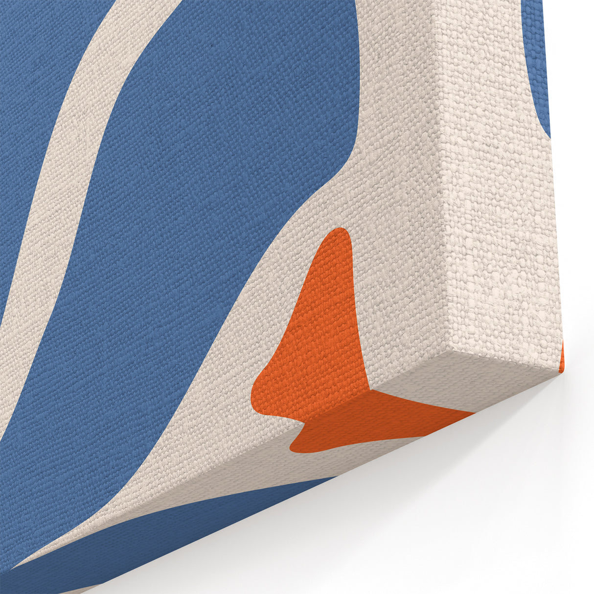 Bohemian Wall Art - Abstract Blue and Orange Boho Chic Canvas Print