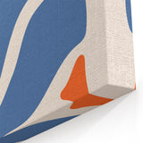 Bohemian Wall Art - Abstract Blue and Orange Boho Chic Canvas Print