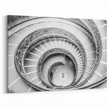 Vatican City Prints – Spiral Staircase Architectural Art in Black & White