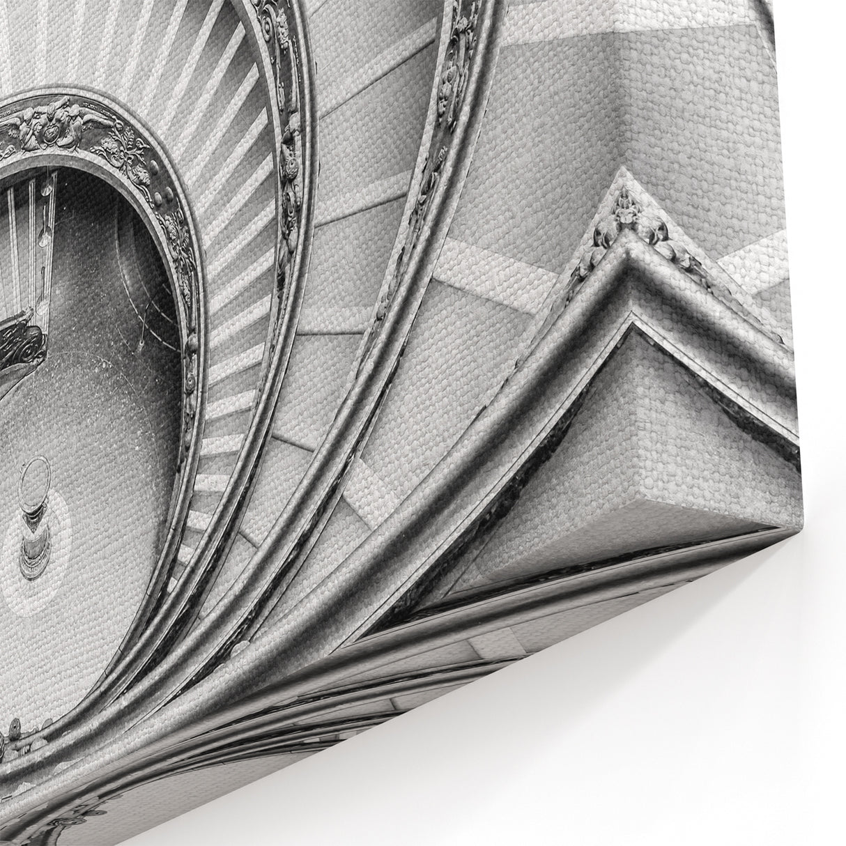 Vatican City Prints – Spiral Staircase Architectural Art in Black & White