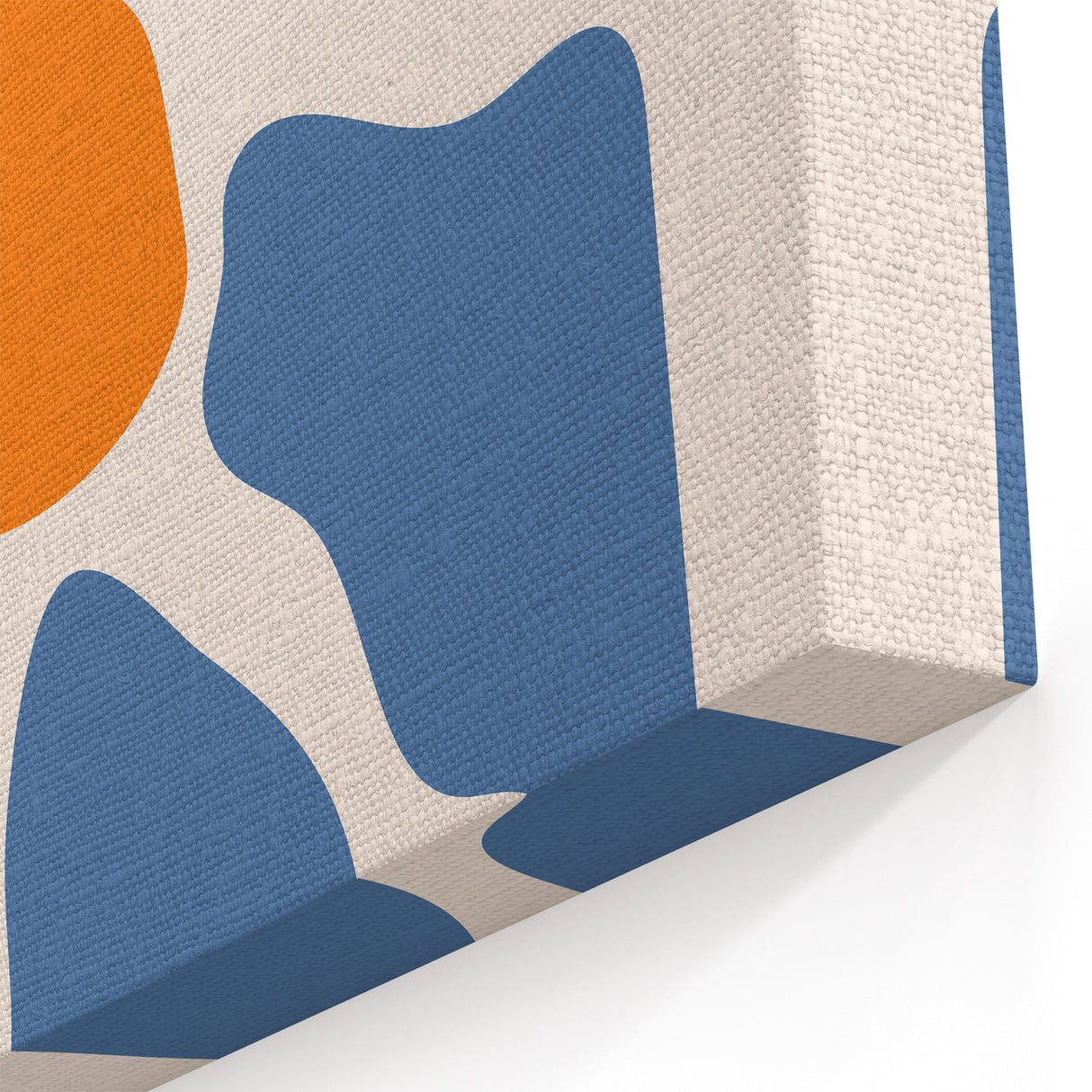 Boho Chic Wall Art - Abstract Blue and Orange Bohemian Canvas Print