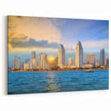 Golden Hour in San Diego – Sunset Waterfront Cityscape Wall Art