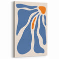 Bohemian Wall Art - Abstract Blue and Orange Flowing Boho Canvas Print
