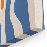 Bohemian Wall Art - Abstract Blue and Orange Flowing Boho Canvas Print