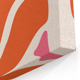 Boho Wall Art - Abstract Orange and Pink Bohemian Canvas Print