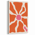 Bohemian Wall Art - Abstract Orange and Pink Boho Chic Canvas Print