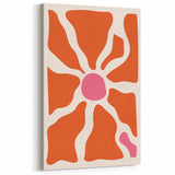 Bohemian Wall Art - Abstract Orange and Pink Boho Chic Canvas Print