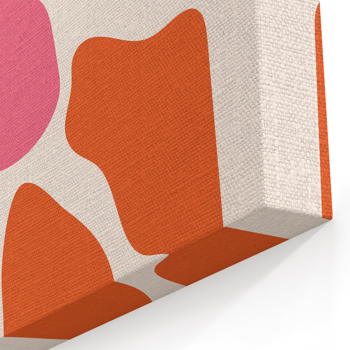 Bohemian Wall Art - Abstract Orange and Pink Boho Chic Canvas Print