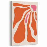 Bohemian Wall Art - Abstract Orange and Pink Flowing Boho Canvas Print