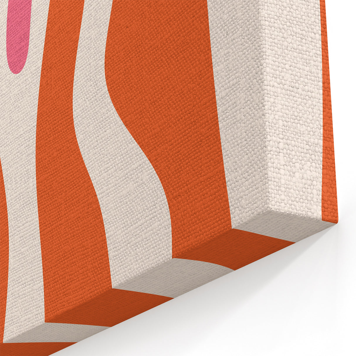 Bohemian Wall Art - Abstract Orange and Pink Flowing Boho Canvas Print