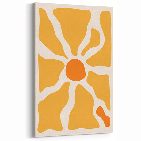 Bohemian Wall Art - Bold Yellow and Orange Abstract Boho Canvas Print