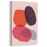 Boho Wall Art - Abstract Pink and Red Modern Bohemian Canvas Print