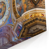 Vatican Scenery Art – Ornate Dome and Frescoes Vatican Wall Art