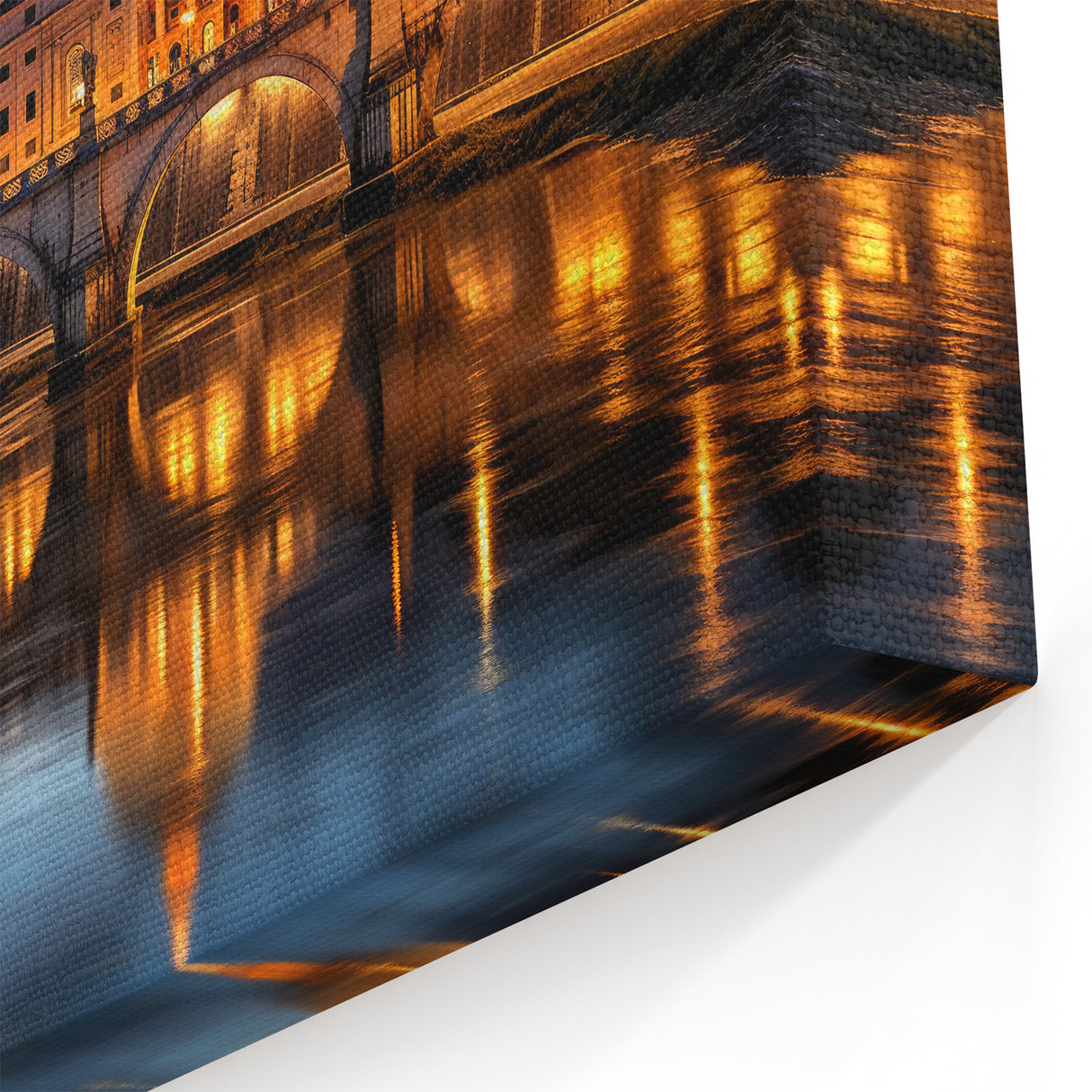 Vatican Canvas Art – Illuminated Night View of St. Peter's Basilica