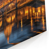 Vatican Canvas Art – Illuminated Night View of St. Peter's Basilica
